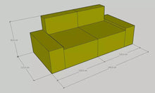 Load image into Gallery viewer, Monari Modular Sofa in Granite Grey Velvet