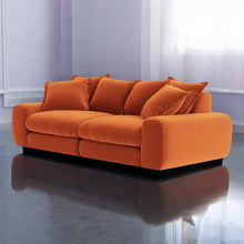 Load image into Gallery viewer, Monari Modular Sofa in Burnt Orange Velvet