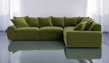 Load image into Gallery viewer, Monari Modular Large Corner Sofa in Fern Green Velvet