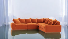 Load image into Gallery viewer, Monari Modular Large Corner Sofa in Brunt Orange Velvet