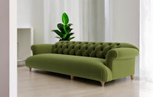 Load image into Gallery viewer, Puffy Chesterfield Grand Sofa in Fern Green Velvet