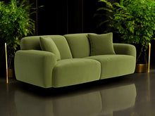 Load image into Gallery viewer, Loft Two Seater Sofa in Fern Green Velvet