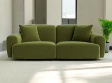 Load image into Gallery viewer, Loft Two Seater Sofa in Fern Green Velvet