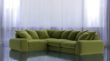 Load image into Gallery viewer, Monari Modular LHF Corner Sofa in Fern Green Velvet