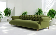 Load image into Gallery viewer, Puffy Chesterfield Grand Sofa in Fern Green Velvet