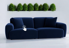 Load image into Gallery viewer, Loft Two Seater Sofa in Navy Blue Velvet