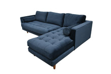 Load image into Gallery viewer, Scott 4 Seater RHF Chaise End Corner Sofa, Navy Cotton Velvet FREE π DELIVERY