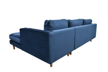 Load image into Gallery viewer, Scott 4 Seater RHF Chaise End Corner Sofa, Navy Cotton Velvet FREE π DELIVERY