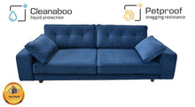 Load image into Gallery viewer, BIG💥SALE Tobias Three Seater Sofa Navy Blue Velvet RRP £999 -40% OFF💥NOW £599