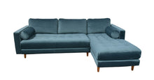 Load image into Gallery viewer, BIG💥SALE SCOTT RHF Corner Sofa Petrol Blue Velvet RRP £1199 -33% OFF💥 NOW £799