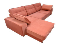 Load image into Gallery viewer, BIG💥SALE Tobias LHF Corner Sofa in Orange Velvet RRP £1399 -35% OFF💥NOW £899