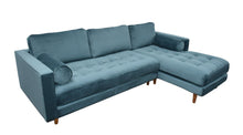 Load image into Gallery viewer, BIG💥SALE SCOTT RHF Corner Sofa Petrol Blue Velvet RRP £1199 -33% OFF💥 NOW £799
