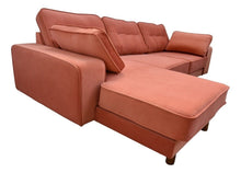 Load image into Gallery viewer, BIG💥SALE Tobias LHF Corner Sofa in Orange Velvet RRP £1399 -35% OFF💥NOW £899