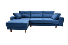 Load image into Gallery viewer, BIG💥SALE Tobias LHF Corner Sofa Navy Blue Velvet RRP £1399 -35% OFF💥NOW £899