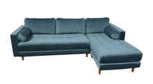Load image into Gallery viewer, BIG💥SALE SCOTT RHF Corner Sofa Petrol Blue Velvet RRP £1199 -33% OFF💥 NOW £799