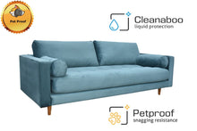 Load image into Gallery viewer, BIG💥SALE SCOTT Three Seater Sofa in Petrol Velvet RRP £799 -25% OFF💥NOW £599