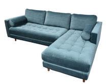 Load image into Gallery viewer, BIG💥SALE SCOTT RHF Corner Sofa Petrol Blue Velvet RRP £1199 -33% OFF💥 NOW £799