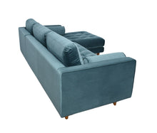 Load image into Gallery viewer, BIG💥SALE SCOTT RHF Corner Sofa Petrol Blue Velvet RRP £1199 -33% OFF💥 NOW £799