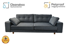 Load image into Gallery viewer, BIG💥SALE Tobias Three Seater Sofa Dark Grey Velvet RRP £999 -40% OFF💥NOW £599