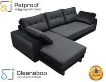 Load image into Gallery viewer, BIG💥SALE Tobias LHF Corner Sofa in Dark Grey Velvet RRP £1399 -35%OFF💥NOW £899