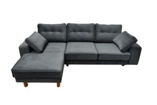 Load image into Gallery viewer, BIG💥SALE Tobias LHF Corner Sofa in Dark Grey Velvet RRP £1399 -35%OFF💥NOW £899