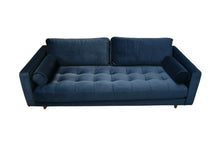Load image into Gallery viewer, BIG💥SALE SCOTT Three Seater Sofa in Navy Velvet RRP £799 -25% OFF💥NOW £599