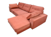 Load image into Gallery viewer, BIG💥SALE Tobias RHF Corner Sofa in Orange Velvet RRP £1399 -35% OFF💥NOW £899