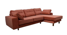 Load image into Gallery viewer, BIG💥SALE Tobias RHF Corner Sofa in Orange Velvet RRP £1399 -35% OFF💥NOW £899