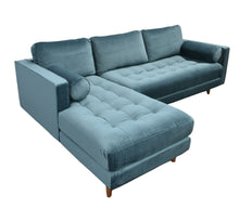 Load image into Gallery viewer, BIG💥SALE SCOTT LHF Corner Sofa Petrol Blue Velvet RRP £1199 -33% OFF💥 NOW £799