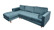 Load image into Gallery viewer, BIG💥SALE SCOTT LHF Corner Sofa Petrol Blue Velvet RRP £1199 -33% OFF💥 NOW £799