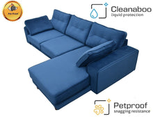 Load image into Gallery viewer, BIG💥SALE Tobias RHF Corner Sofa Navy Blue Velvet RRP £1399 -35% OFF💥NOW £899