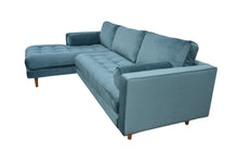 Load image into Gallery viewer, BIG💥SALE SCOTT LHF Corner Sofa Petrol Blue Velvet RRP £1199 -33% OFF💥 NOW £799