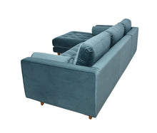 Load image into Gallery viewer, BIG💥SALE SCOTT LHF Corner Sofa Petrol Blue Velvet RRP £1199 -33% OFF💥 NOW £799