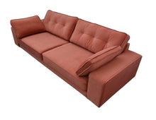 Load image into Gallery viewer, BIG💥SALE Tobias Three Seater Sofa in Orange Velvet RRP £999 -40% OFF💥NOW £599