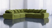 Load image into Gallery viewer, Monari Modular Large Corner Sofa in Fern Green Velvet
