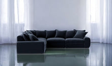 Load image into Gallery viewer, Monari Modular Large Corner Sofa in Midnight Blue Velvet
