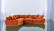 Load image into Gallery viewer, Monari Modular Large Corner Sofa in Brunt Orange Velvet
