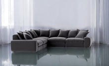 Load image into Gallery viewer, Monari Modular Large Corner Sofa in Granite Grey Velvet
