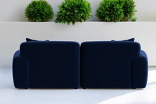 Load image into Gallery viewer, Loft Two Seater Sofa in Navy Blue Velvet
