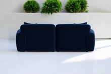 Load image into Gallery viewer, Loft Two Seater Sofa in Navy Blue Velvet
