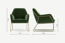 Load image into Gallery viewer, Frame Accent Armchair, Grass Cotton Velvet FREE 🚚 SHIPPING
