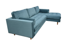 Load image into Gallery viewer, BIG💥SALE SCOTT RHF Corner Sofa Petrol Blue Velvet RRP £1199 -33% OFF💥 NOW £799
