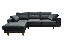 Load image into Gallery viewer, BIG💥SALE Tobias LHF Corner Sofa in Dark Grey Velvet RRP £1399 -35%OFF💥NOW £899
