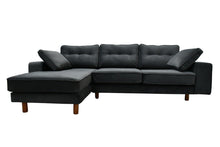 Load image into Gallery viewer, BIG💥SALE Tobias LHF Corner Sofa in Dark Grey Velvet RRP £1399 -35%OFF💥NOW £899
