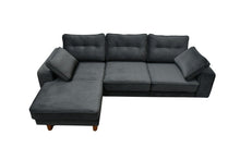 Load image into Gallery viewer, BIG💥SALE Tobias LHF Corner Sofa in Dark Grey Velvet RRP £1399 -35%OFF💥NOW £899
