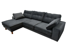 Load image into Gallery viewer, BIG💥SALE Tobias LHF Corner Sofa in Dark Grey Velvet RRP £1399 -35%OFF💥NOW £899
