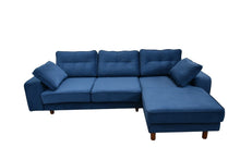 Load image into Gallery viewer, BIG💥SALE Tobias RHF Corner Sofa Navy Blue Velvet RRP £1399 -35% OFF💥NOW £899
