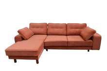 Load image into Gallery viewer, BIG💥SALE Tobias LHF Corner Sofa in Orange Velvet RRP £1399 -35% OFF💥NOW £899
